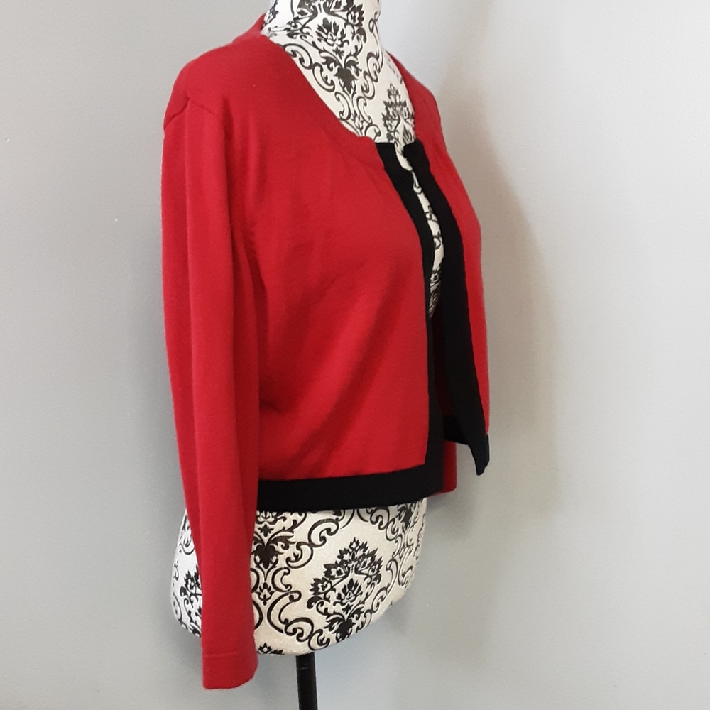 Chadwicks of Boston Open Front Cropped Cardigan - Picture 6 of 11